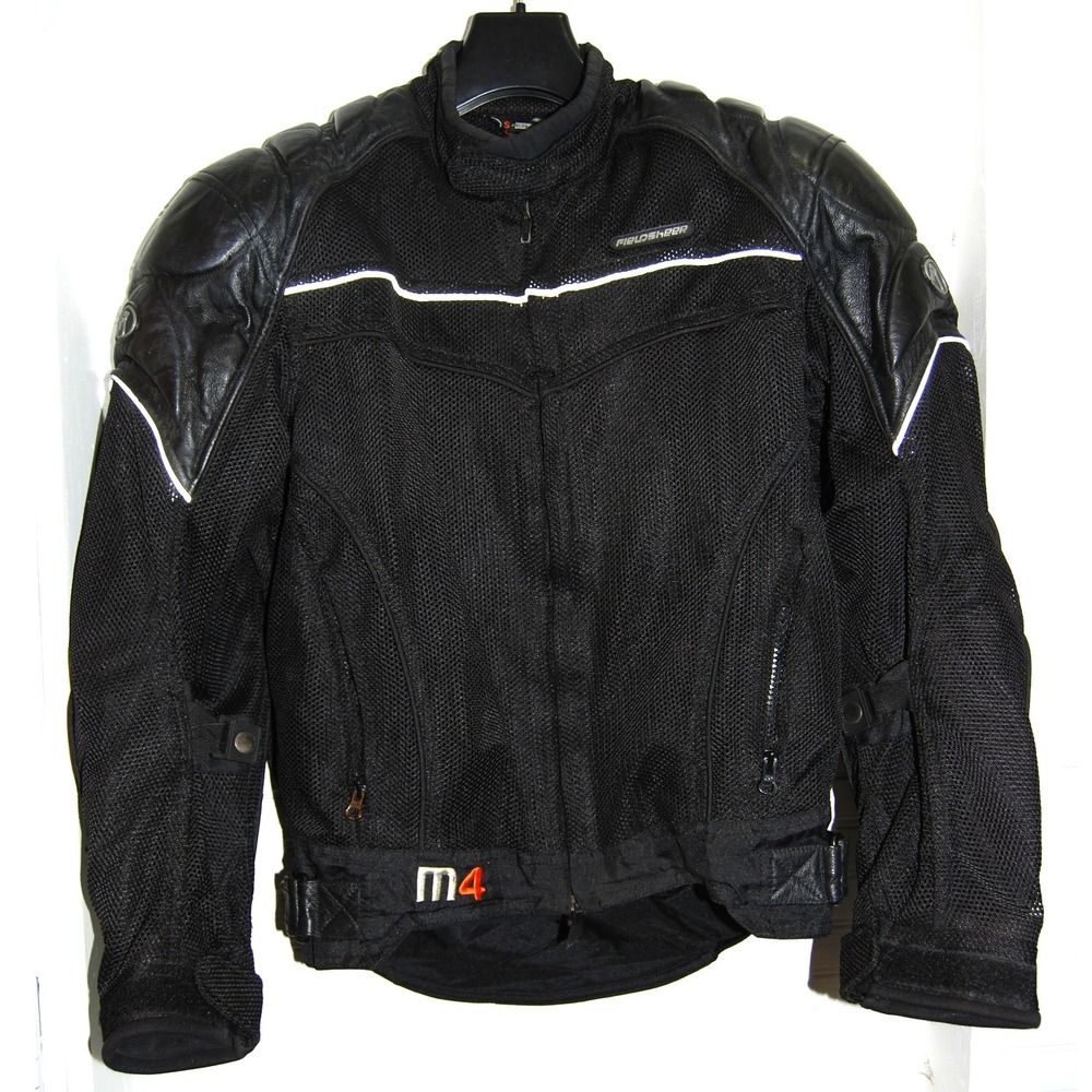 Men's Motorcycle Jacket Small Fieldsheer‎ Phosolite padded Nylon Black Leather